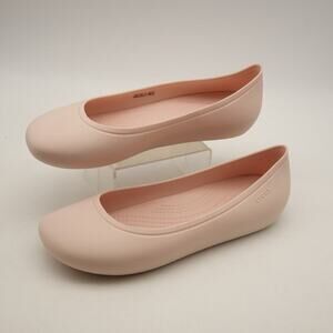 NEW Crocs Women's 7  Brooklyn Pin Ballet Flats Pink Quartz